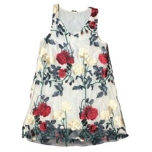 Umgee Dress Size Small White Red Roses Fairycore Cottagecore Whimsy‎ Twee